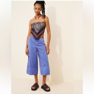 Z05.Free People Lula Cuff Pants In 
Women’s Cropped Wide-Leg